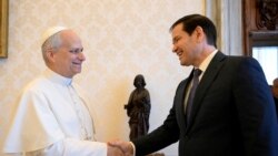 Папа Римський Лев та держсекретар США Марко Рубіо у Ватикані
