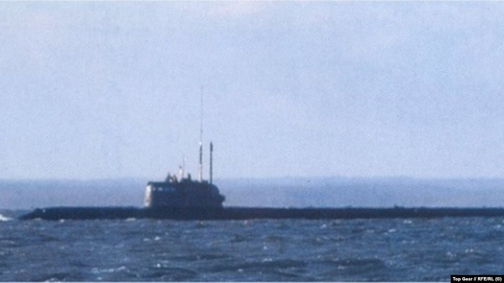 A photo that is alleged to be of a stealthy, advanced Russian spy submarine known as "Losharik."