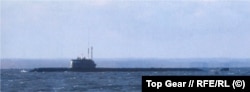 A photo that is alleged to be of a stealthy, advanced Russian spy submarine known as "Losharik."