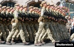 Жінки-військові на параді до Дня Незалежності України. Київ, 24 серпня 2018 року