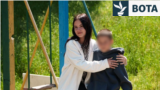 Ksenia Koldin me vëllain e saj Serhiin, pas kthimit në Ukrainë.