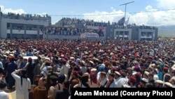 Tens of thousands of supporters of the Pashtun Tahafuz Movement participated in a protest in Miran Shah, the administrative capital of North Waziristan on April 14.