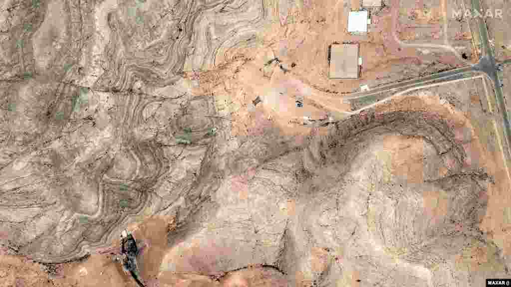 The Isfahan Nuclear Technology Research Center on June 20 before US air strikes and again on June 22 after being hit. 