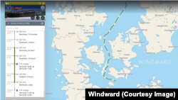 The Mikati passing through the Danish Straits on December 15. "It may or may not put a Danish pilot on board for safety reasons. We hope they do," said Windward analyst Michelle Bockmann. "Danish pilots are allowed to provide services to the shadow fleet." 