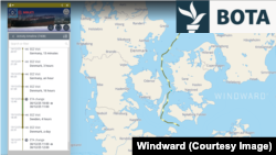 Kalimi i Mikatit nëpër Ngushticën Daneze më 15 dhjetor.