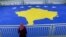 Kosovo -- Huge flag of Kosovo made of paper for Guinness World Record, in Skenderaj (Srbica), February 9, 2021.