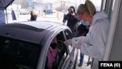 Prvo drive-in testiranje na korona virus u Sarajevu, 17. februar 