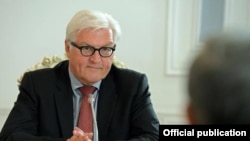 Действующий председатель ОБСЕ, министр иностранных дел Германии Франк-Вальтер Штайнмайер (архив)