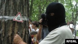 Ekolozi u akciji protiv sječe šuma, Ukrajina, juli 2010