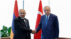 Turkish President Recep Tayyip Erdogan and Armenian Prime Minister Nikoil Pashinian meet at the Turkish House in New York, September 23, 2026.