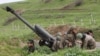 Nagorno-Karabakh - Armenian soldiers at an artillery position in southeastern Karabakh, 5Apr2016.