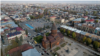 Armenia - An aerial view of the center of Gyumri.