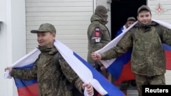 Вызваленыя з украінскага палону расейскія вайскоўцы