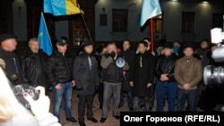 Один з мітингів прихильників Євромайдану в Криму, Сімферополь, лютий 2014 р.