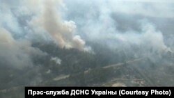 Пажар у Чарнобыльскай зоне, архіўнае фота