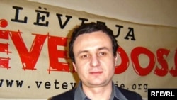Kosovo - Albin Kurti, leader of "Vetevendosje" organization, 25Apr2008