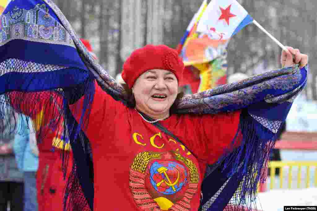 Митинг "Крымская весна! Мы вместе!" в Мурманске, март 2017 года.
