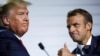 Trump (solda) Fransa prezidenti Macron-un bir sıra diplomatik təşəbbüslərinin ardınca qarşıdan gələn həftələrdə iranlı həmkarı ilə görüşə biləcəyini deyib