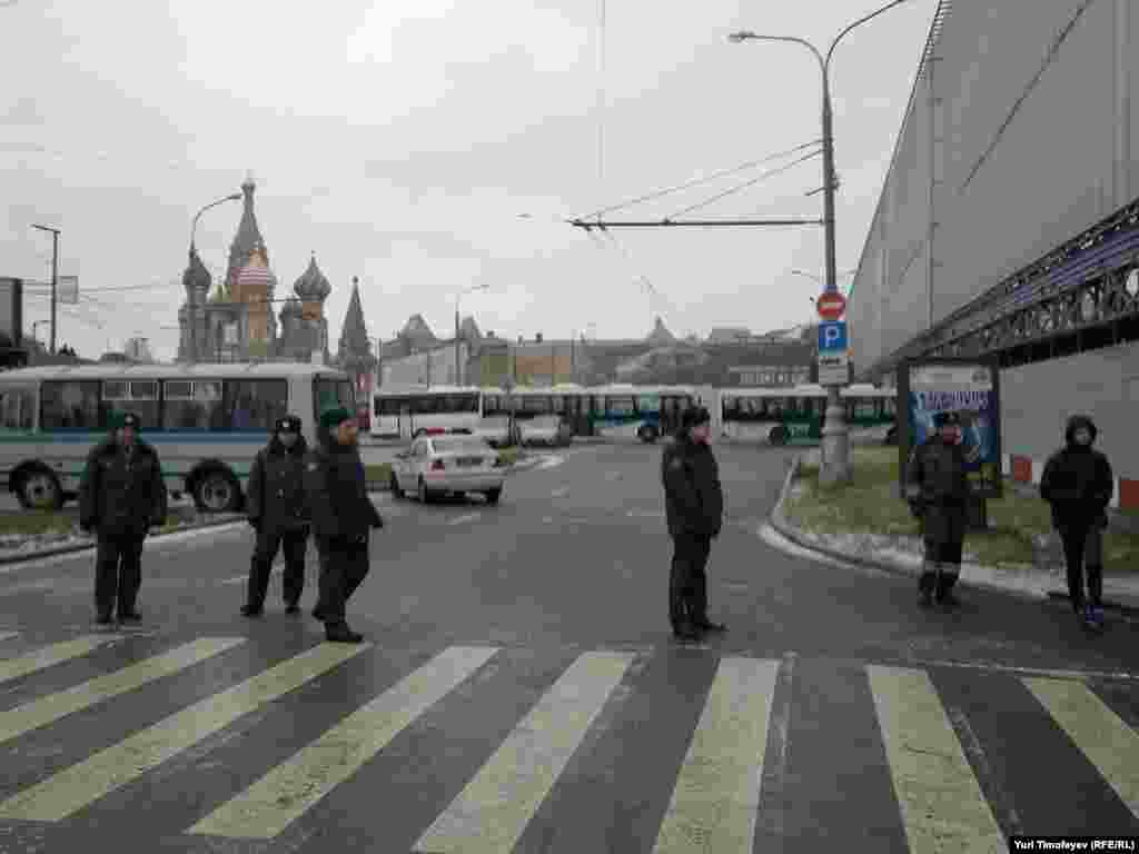 Подходы к Красной площади блокированы