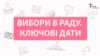 Вибори в Раду. Ключові дати – інфографіка