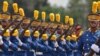 Гандурас: Кадэты вайсковай школы падчас сьвяткаваньня “Дня гандураскага войска”.