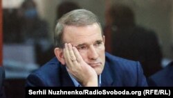 Під час обрання судом запобіжного заходу Віктору Медведчуку. Київ, 13 травня 2021 року