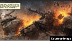 Prizor iz strip romana "Tiha ruševina"