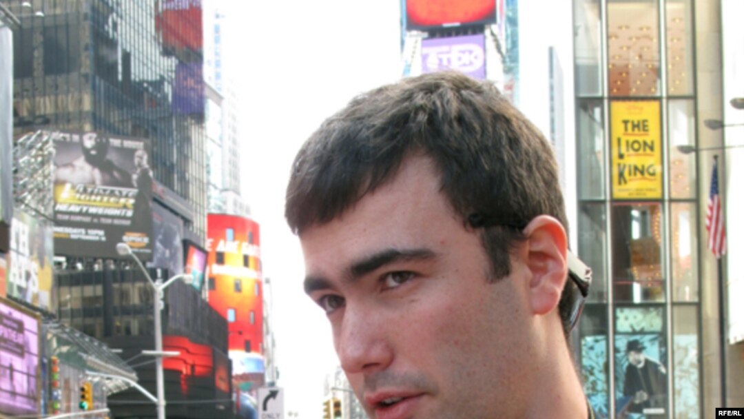Pavel Khodorkovsky on Times Square last week.