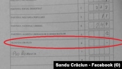 Romania Sandu Crăciun vote candidate USR PLUS Piatra Olt