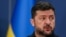 Presidenti ukrainas, Volodymyr Zelensky, gjatë konferencës në Beograd