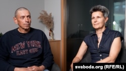 Ihar and Ina Karnei speak to RFE/RL after Ihar's release from Belarusian prison.