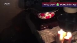 Gəncədə şam ışığında su qızdırır