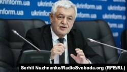 Посол Польщі Ян Пєкло під час прес-конференції. Київ, 17 квітня 2018 року