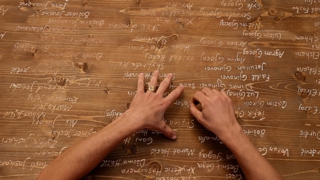 Memories carved into wood: A monument honoring those missing in the Kosovo war