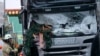 Обломки грузовика, которым воспользовался организатор теракта в Берлине 