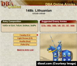 Гульня DBA Online, адзін з першых праектаў Wargaming