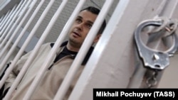 Russia -- Ukrainian film director Oleh Sentsov during a court hearing in Moscow, December 26, 2014