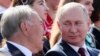 Russian President Vladimir Putin listens to Kazakh former President Nursultan Nazarbayev during the City Day celebrations in Moscow, Russia September 7, 2019. Sputnik/Ekaterina Shtukina/Pool via REUTERS ATTENTION EDITORS - THIS IMAGE WAS PROVIDED BY A THI