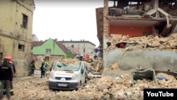 Обвал дома в городе Свебоджице, Польша, 8 апреля 2017