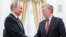 Russian President Vladimir Putin (left) meets with U.S. national security adviser John Bolton at the Kremlin in Moscow on June 27.