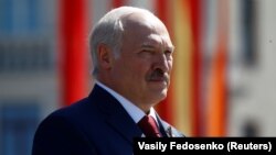 Алякскандар Лукашэнка на адзначэньні Дня перамогі, 9 траўня 2018 году