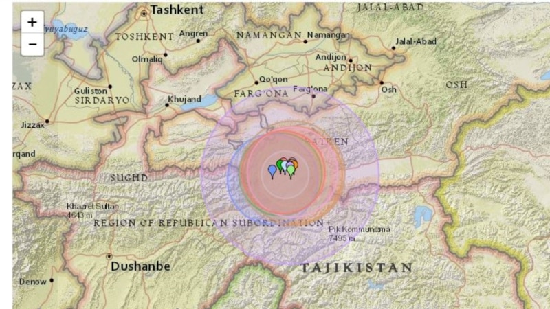 Замин дар Тоҷикистон ларзид. КҲФ гуфт, касе осеб надидааст