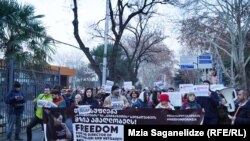 Одна из акций с требованием освободить Мзию Амаглобели