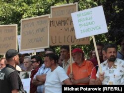 Jedan od protesta radnika "Krivaje"