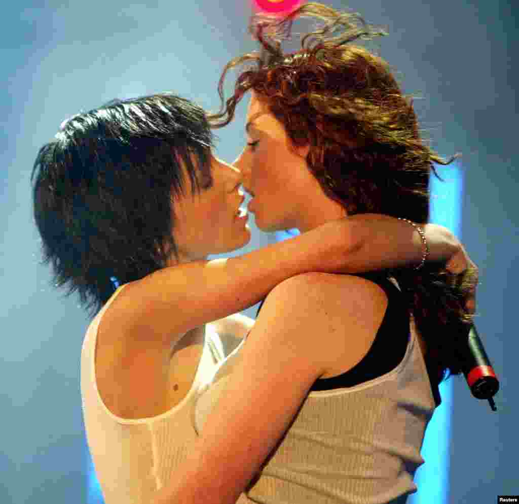 In 2002, Russian pop duo t.A.T.u exploded onto the international music scene with a video featuring a rain-soaked same-sex kiss. They were soon dubbed &quot;the hottest pop stars in the world right now.&quot; &nbsp;