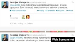 Sa Twitter naloga Nebojše Medojevića