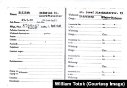 Heinrich Zillich, carnetul de partid, 1941 (BARch, 3200 [NSDAP-Ortskartei]– Heinrich Zillich, Mitgliedsnummer 8798865)
