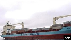 The "Maersk Alabama" container ship, whose captain was kidnapped.