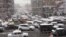 Armenia -- A heavy snowfall in Yerevan, 1Feb2011.