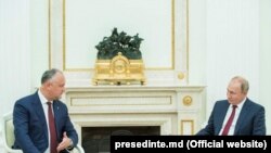 Președintele Rusiei, Vladimir Putin, și președintele R. Moldova, Igor Dodon la Kremlin